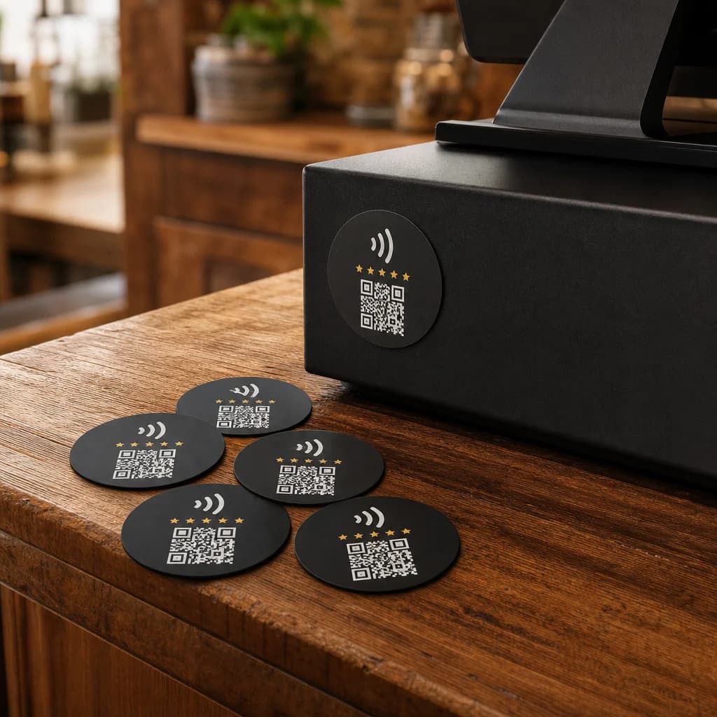 Reviewstickers set van 5